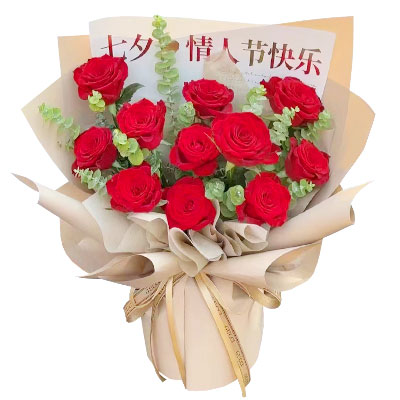 合肥11朵红玫瑰，爱如繁星璀璨